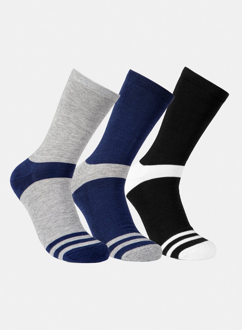 Odds Men's Pack of 3 Half Terry Long Patterned Socks - Image 1